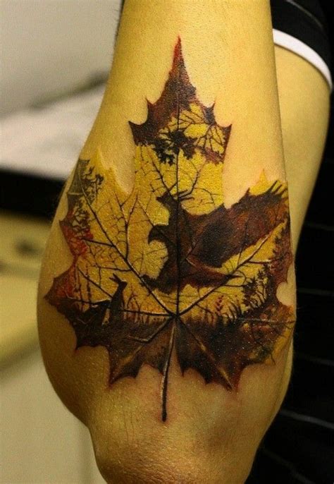 Autumn Leave Tattoo On Arm Tattoomagz › Tattoo Designs