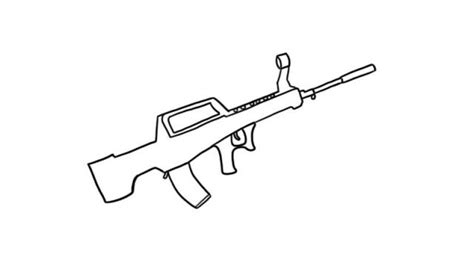 M416突击步枪简笔画（简笔画） 趣味科普帮