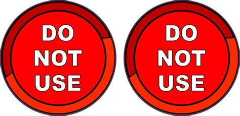 Stickertalk Do Not Use Vinyl Stickers 1 Sheet Of 2 Stickers 3 Inches