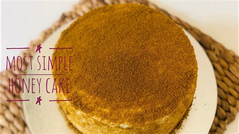 easy honey cake without oven medovik russian honey cake no knead and roll honey cake youtube