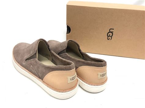 Ugg Australia Adley Perf Womens Fashion Sneakers Suede Leather Slip On
