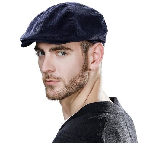 Mens Newsboy Cap Winter Hat Elastic Adjustable Ivy Flat Cap Gatsby