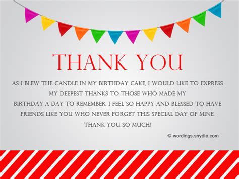 Thank You Messages For Birthday Wishes Thank You Messages For