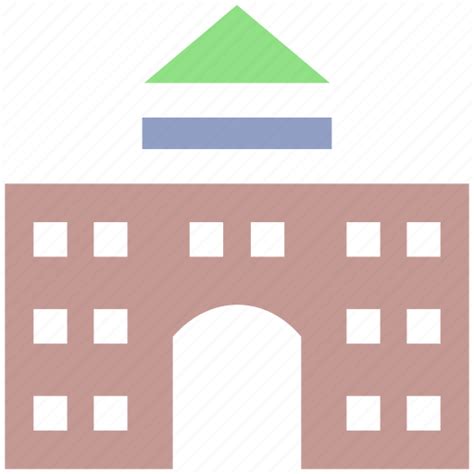Building College Institute School University Icon