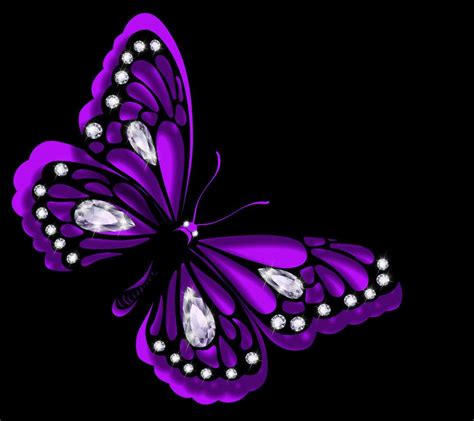 Purple Butterfly With Diamonds Purple Butterfly Butterfly Wallpaper Purple Love