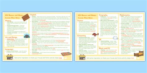 Houses And Homes Ks1 Lesson Plan Ideas