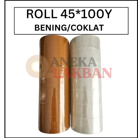 Jual Berkualitas Roll Isi Pcs Horici Lakban Opp Bening Coklat Inch Mm X Yard