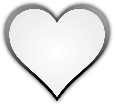 Black and white symmetrical heart shape | Public domain vectors