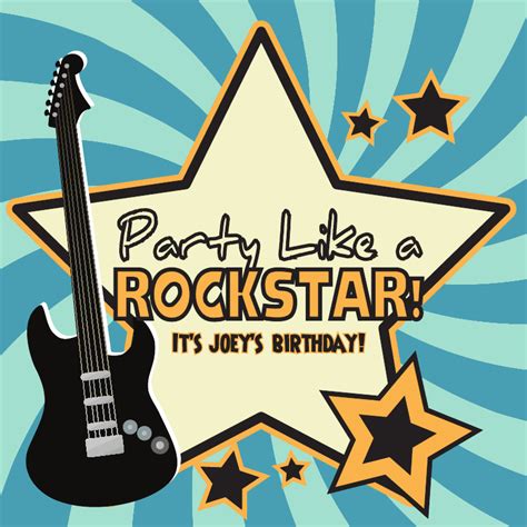 Free Printable Rock Star Birthday Party Invitations Template Free