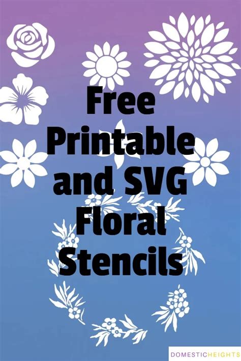 Free Printable Flower Stencil Designs Domestic Heights