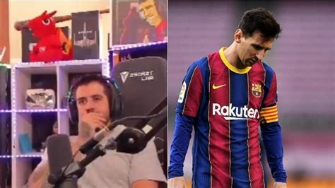 Auronplay Devastado Por La Salida De Lionel Messi Del Barcelona En Plena Transmisión De Twitch