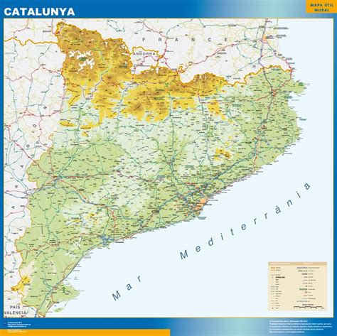 Mapas De Catalunya De Carreteras Y Municipios Tienda Mapas