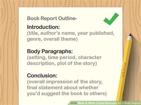 How To Write A Good Summary For A Book Report With Pictures