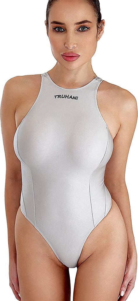 Sexy Sheer When Wet One Piece Thong Swimsuit See Through High Neck Bodysuit Monokini At Amazon