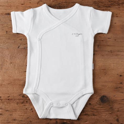 Organic Baby White Short Sleeve Wrap Bodysuit With Images Organic