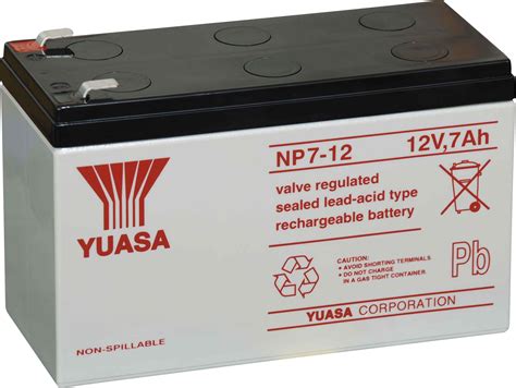 Yuasa Np7 12l Industrial Vrla Battery Supac Battery Specialists