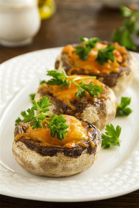 Mushrooms Baked in the Oven with Grated Cheese, Graten.Traditional ...