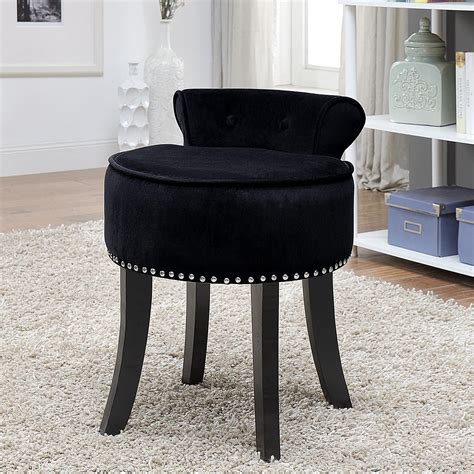 Like what we said, getting vanity chairs with skirts could make you feel like a princess or a queen. Inspired Home Jasper Velvet Vanity Stool Nailhead Trim ...