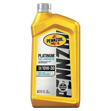 Pennzoil Platinum 10w 30 Full Synthetic Engine Oil Us Quart John