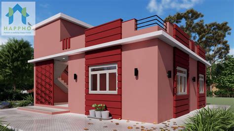 30x30 Modern House Design Plan 1 Bhk Plan 023 Happho