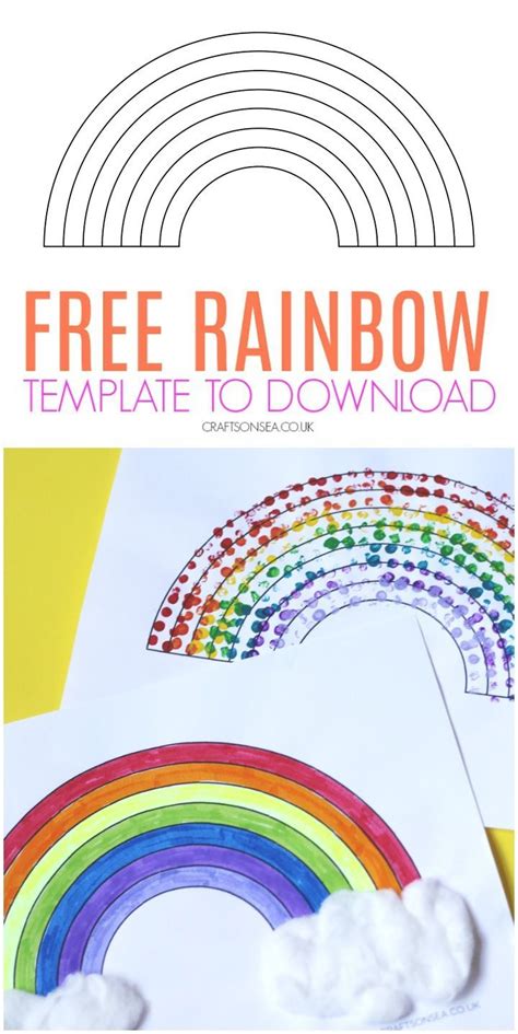 Free Rainbow Template Printable Pdf Rainbow Crafts Preschool