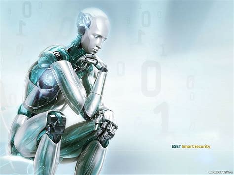 Azul Eset Nod32 Robots Fondo De Pantalla Hd Wallpaperbetter