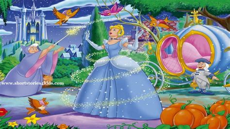 The beautiful cinderella is depressed about not going when her fairy godmother appears and helps her dress up in the prettiest gown and crystal shoes. Cinderella - English Short Story for Kids. - Short Stories ...