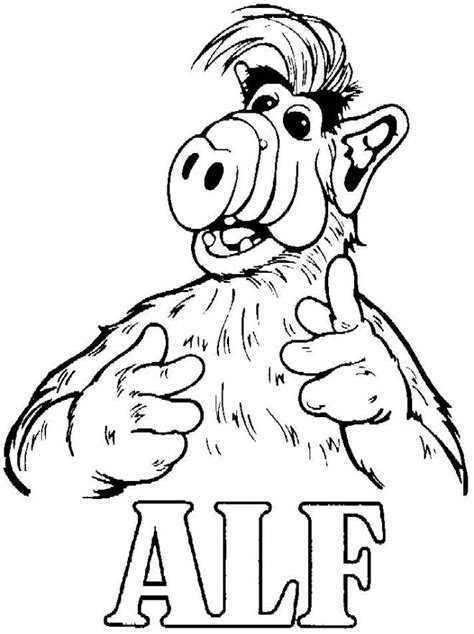 Free printable Alf coloring pages