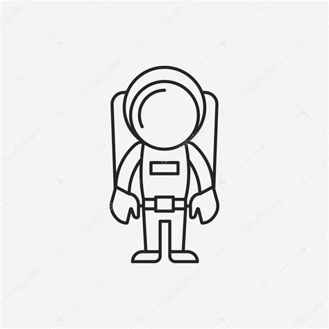 Espacio Astronauta icono de línea Stock Vector by vectorchef 75406991