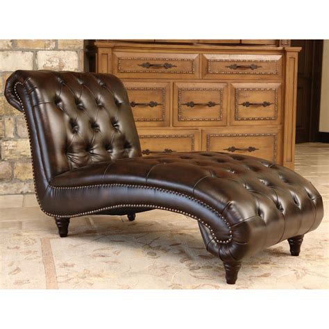 Abbyson Alessio Brown Leather Chaise With Images Abbyson Living Furniture Living Room Chairs