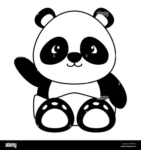 Cute Little Bear Panda Baby Character Stock Vector Image And Art Alamy
