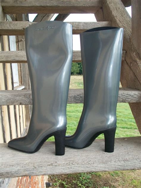 High Thigh Boots High Heel Boots Chunky Heeled Boots Latex Boots