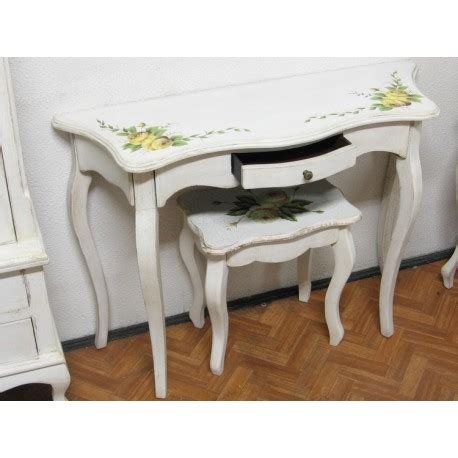 Share on facebook share on twitter. Weißer Schreibtisch Konsolentisch 95 cm mit gemalten ...