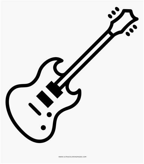 Guitarra eléctrica Página Para Colorear Guitarra Eléctrica Para Dibujar HD Png Download