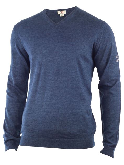 Cutter And Buck Merino V Neck Sweater In Blue For Men Lyst