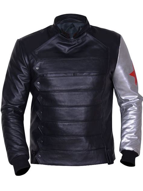 Bucky Barnes Winter Soldier Leather Jacket Winter