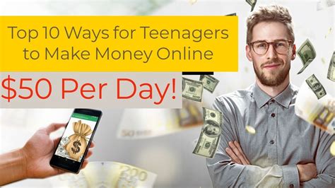 Top 10 Ways For Teenagers To Make Money Online Earn 50 Per Day Youtube