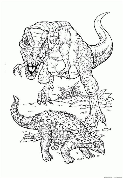 Coloriage Dinosaure—coloriage A Imprimer Раскраски Динозавры Тиранозавр