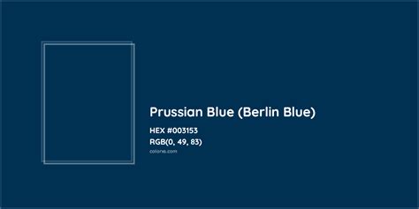 About Prussian Blue Berlin Blue Color Meaning Codes Similar