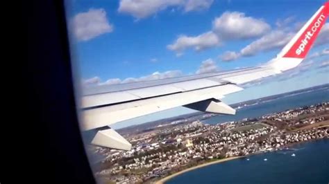 Spirit Airlines A320 Sharklets Takeoff From Boston Logan Youtube