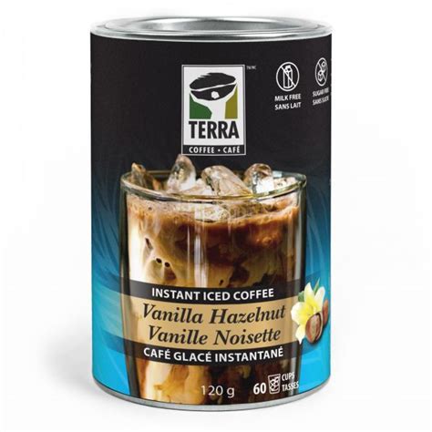Instant Iced Coffee Vanilla Hazelnut Terra Coffee Tea Ltd
