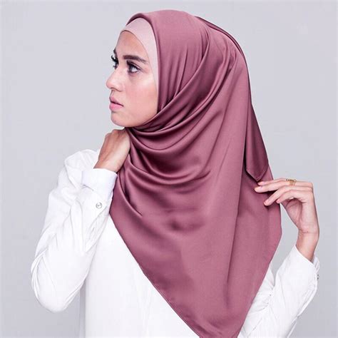 Women Muslim Islamic Long Hijab Scarf Shawls Head Wrap Silk Satin Ladies Scarves Ebay