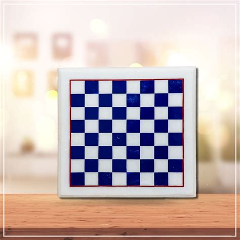 Lapise Blue Chessboard With Chess Pieces Marble Inlay Handicraft Products
