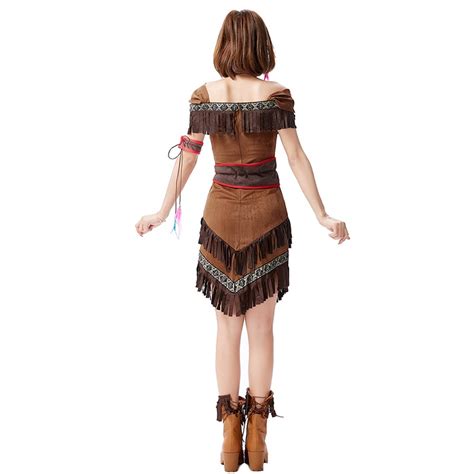 Indian Squaw Cowgirl Princess Fancy Dress Cleopatra Primordial Indigenous Tribe Halloween