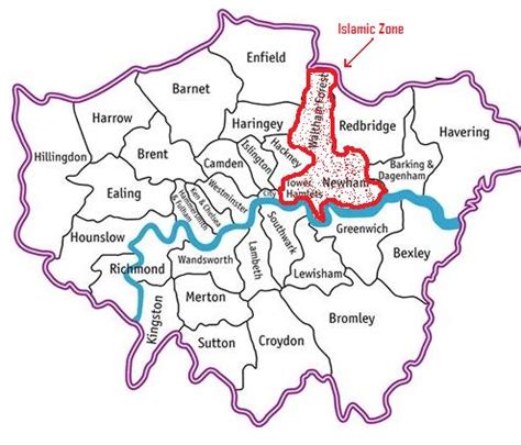 Pohlednice Infra Erven Ko K London No Go Zones Map Sv Zat Pov Dat Si