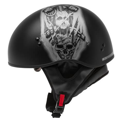 Gmax Hh Tormentor Naked Half Shell Helmet Motorcycleid Com