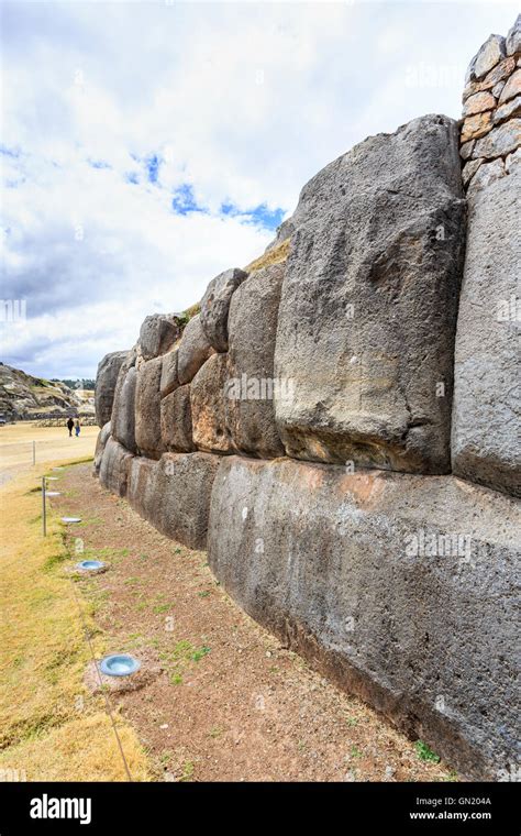 Huge Interlocking Stones In The Walls Of Sacsayhuaman Historic Capital