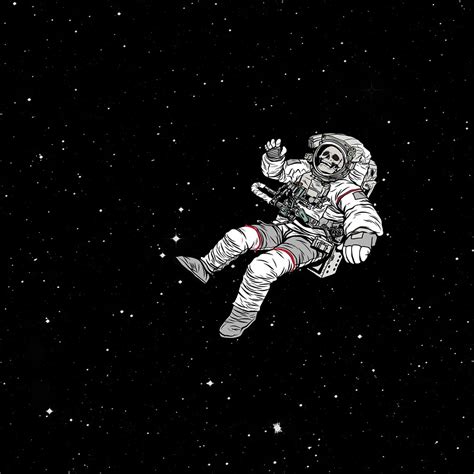 1080x1080 Resolution Astronaut Skull Space Suit 1080x1080 Resolution