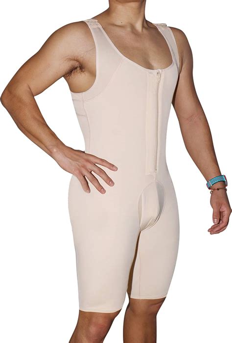 Queenral Men Shapewear Full Body Shapers Slimming Plus Size Open Crotch