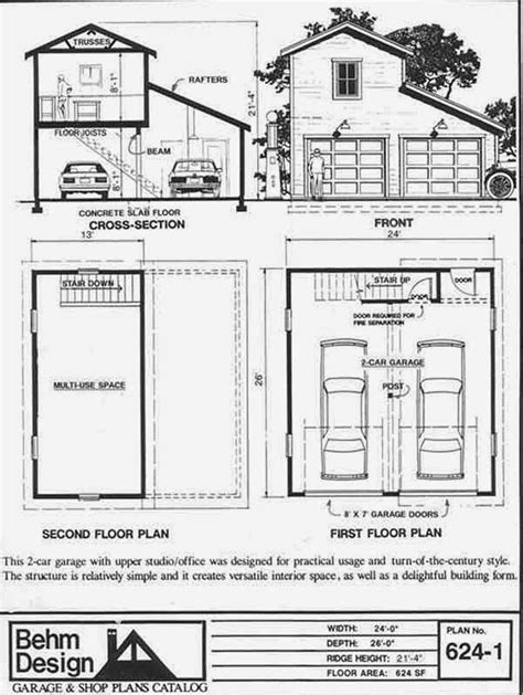 Garage Plans Blog Behm Design Garage Plan Examples Garage Plan 624